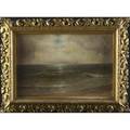 19th20th c american untitled seascape oil on canvas framed signed illegibly 10 x 16