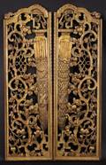 Pair of Carved Gilt Wood Chinese Panels