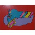 Peter max american b 1937 witnessing above 1972 serigraph in colors framed signed and dated provenance private collection missouri 14 18 x 16 18 sight