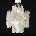 Verner panton twotier fun chandelier of shell discs suspended from metal frame 20 x 11 12