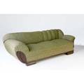 German art deco chaise lounge with graduated back and original green upholstery saxony 1930s 30 x 81 x 35