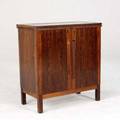 Bruskbo rosewood bar cabinet with black laminate top and interior compartments marked bruskbo made in denmark 33 x 30 x 16