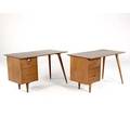 Paul mccobb  winchendon two planner group singlepedestal twodrawer desks 29 12 x 48 x 24