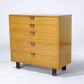George nelson  herman miller fivedrawer primavera chest herman miller foil label 40 x 40 x 19
