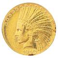 1910 us 1000 gold coin in goldfilled numismatic mount