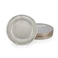 Twelve american sterling service plates plain with reeded edge 992 concord silver co 19251942 monograms on rim 11 193 ot