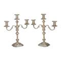 Pair of english sterling candelabra three branches detach convert to candlesticks a  f parsons of edward tessier london 1925 15 x 13 97 ot