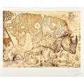 After salvador dali spanish 19041989 rhinoceros 1971 lithograph in colors signed and numbered 221300 30 x 22 18 sheet publisher sala gaspar barcelona provenance private collec