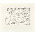 Pablo picasso spanish 18811973 clin d oeil au bain turc femmes prenant le soleil a la piscine plate 290 from the 347 series 1968 etching on paper signed and numbered 2350 11 x 15 18