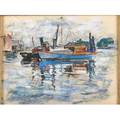 Antonio pietro martino american 19021988 untitled harbor scene pastel on paper framed signed 11 14 x 15 14 sight provenance private collection pennsylvania