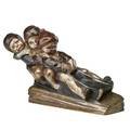 Alexandre kelety hungarian 19181940 untitled children sledding bronze with silver patina signed kelety with foundry stamp etling paris 7 18 x 11 12 x 3 provenance private co