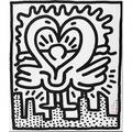 Keith haring american 19581990 kutztown connection 1984 offset lithograph framed signed 22 x 18 12 sight provenance private collection pennsylvania