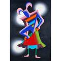 Mark kostabi american b 1960 dress for success 1987 oil on canvas framed signed dated and titled 72 x 48 provenance private collection new york