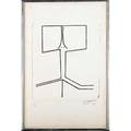 Ellsworth kelly american b 1923 untitled 1949 lithograph framed initialed dated and numbered 416 19 34 x 13 sheet literature axsom 1 provenance private collection note th