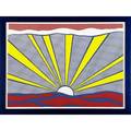 Roy lichtenstein american 19231997 sunrise 1965 offset lithograph in colors framed signed 17 34 x 23 34 sight printer colorcraft new york publisher leo castelli gallery new