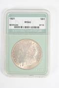1921 Morgan Silver Dollar NTC MS 66