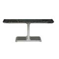 Brueton eagle console table usa 1990s stainless steel marble unmarked 29 12 x 72 x 18