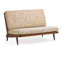 George nakashima 1905  1990 nakashima studios cushion settee new hope pa walnut upholstery unmarked 31 x 48 x 35