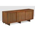 George nakashima 1905  1990 nakashima studios triple cabinet new hope pa 1972 walnut pandanus cloth signed with client name 32 12 x 84 x 20 provenance available copy of original invo