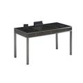 Armanicasa camilla writing desk italy 2000s black maple satin black nickel metal label 30 x 54 12 x 26