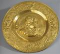 A 19th C French Repousseed Brass Plaque