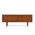 Hans wegner 1914  2007 ry mobler sliding door cabinet denmark 1960s teak oak brass metal danish control label 31 x 79 x 19 12