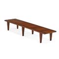 Hans wegner 1914  2007 johannes hansen slatted teak bench denmark 1960s branded 12 x 76 34 x 17