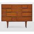 Gio ponti 1891  1979 singer  sons fourdrawer dresser no 2129 italy 1950s figured walnut singer label 36 12 x 47 x 19 34 literature singer  sons showroom catalogue