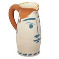 Pablo picasso 1881  1973 madoura earthenware tankard face france 1959 incised edition picasso madoura 162300 stamped madoura plein feu edition picasso 8 12 x 6 12 literature alain