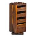 Federico armijo b 1946 revolving cabinet albuquerque nm 1970s chipcarved and sculpted walnut 43 12 x 18 12 x 17 provenance original owners complete with an affidavit signed by the ar