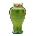 Tiffany studios emerald favrile glass tel el amarna vase new york 1910 etched 3616e  lc tiffany  favrile 8 34 x 4 12