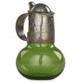 Archibald knox 1864  1933 james powell liberty  co small tankard england ca 1905 pewter green glass stamped tudric 0310 8 x 6