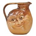 Martin brothers glazed stoneware doublesided face jug england 1898 signed 71898 martin bros london  southall 7 34 x 7 provenance skinners zeitlin collection of english ceramics sept