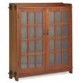 L  jg stickley doubledoor bookcase fayetteville ny ca 1912 the work of decal 55 x 51 x 12