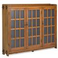 L  jg stickley tripledoor bookcase fayetteville ny ca 1905 unmarked 55 x 72 x 12