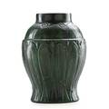 Wheatley vase with stylized leaves cincinnati oh ca 1905 obscured mark 11 14 x 8