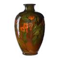 Kataro shirayamadani 1865  1948 rookwood large standard glaze vase with trumpet flowers cincinnati oh 1902 flame markii787cartist cipher 11 12 x 6 12 provenance sold by the los an