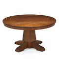 Gustav stickley pedestal dining table eastwood ny ca 1908 unmarked 29 12 x 53 34 two 18 leaves two 12 leaves