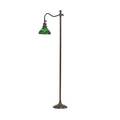 Handel adjustable floor lamp with geometric shade meriden ct ca 1910 leaded slag glass patinated metal single socket shade and base stamped handel 58 x 19 x 9 shade 4 12 x 6 34