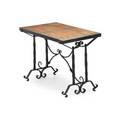 Batchelder tiletop table pasadena ca 1920s glazed earthenware tiles concrete painted wrought iron 18 34 x 24 x 15 12