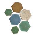 Grueby glazed ceramic hexagonal tiles in various colors approximately 381 boston ma ca 1915 unmarked most 3 dia twentythree tiles 2 dia