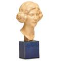 Adelaide robineau 1865  1929 rare glazed ceramic portrait bust syracuse ca 1920 incised ar 11 x 5 x 2 12 note possibly a portrait of one of robineaus daughters provenance sold by