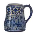 Gladys bartlett newcomb college early mug with german inscription new orleans la 1902 setz ihn an er trank ihn ansertrank voll suszer labe wohl dem hochbegluckten hauswo das ist kleine gabe