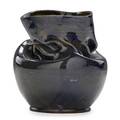 George ohr 1857  1918 vase with inbody twist indigo glaze biloxi ms 18971900 stamped ge ohr biloxi miss 4 12 x 4