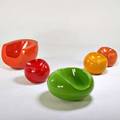 Eero aarnio etc pastil chair together with four similar chairs in varying sizes 20th c gelcoated fiberglass all unmarked pastil chair 19 x 34 x 34