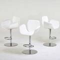 Artefacto three bar stools aventura fl 1990s stitched leather chromed steel unmarked 41 14 x 25 12 x 21 12
