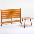 Paul mccobb winchendon furniture co planner group headboard and side table winchendon ma 1950s maple both branded headboard 36 x 53 12