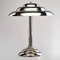 Style of jean perzel table lamp france ca1930s chromed steel glass plastic unmarked 24 x 20 dia
