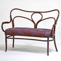 Josef hoffman jj kohn settee austria ca 1920s bentwood upholstery marked with paper label josef hoffman succ bielitz austria 35 x 48 x 24