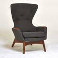 Adrian pearsall kraft associates lounge chair wilkes barre pa 1960s walnut wool unmarked 40 x 34 x 33